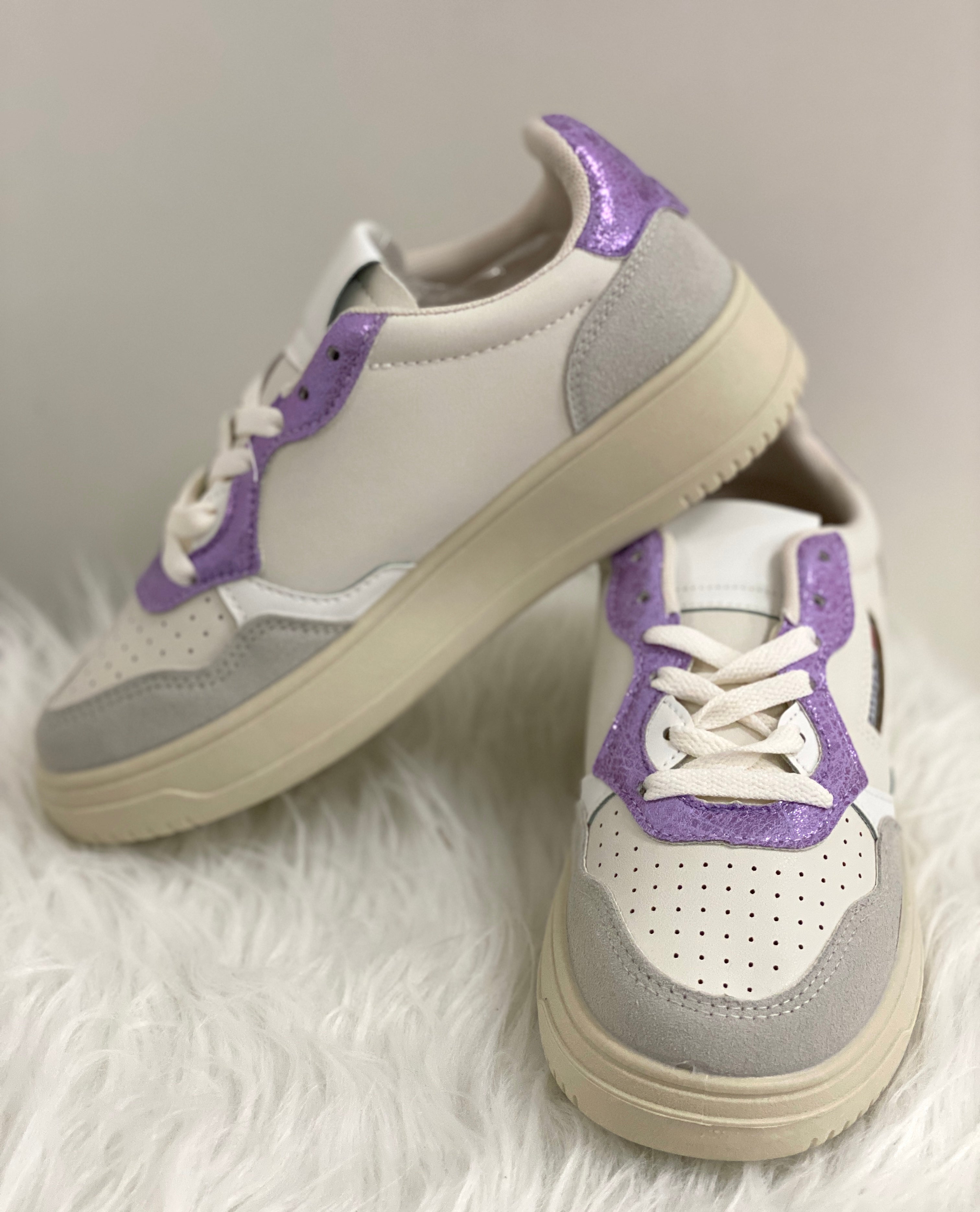 Sneaker -grau -flieder 8-55