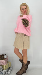 Kurze Cord Rock/Hose, beige