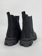 Boots mit strasssteinen schwarz A-915A