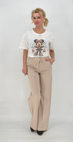 ESViViD Hose mit genähter Bügelfalte in beige