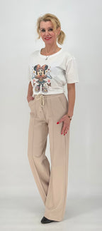 ESViViD Hose mit genähter Bügelfalte in beige