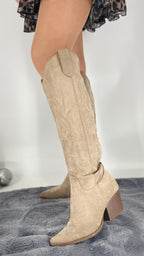 Stiefel, Cowboystiefel, beige, 9697A-1