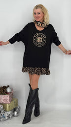 Leichter Pullover "Rock", schwarz, ecru, braun