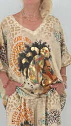 Boho "Kerry" Zweiteiler Beige