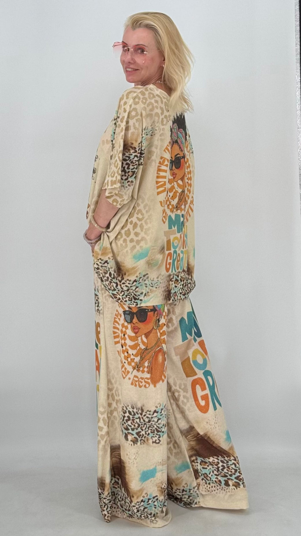 Boho "Kerry" Zweiteiler Beige