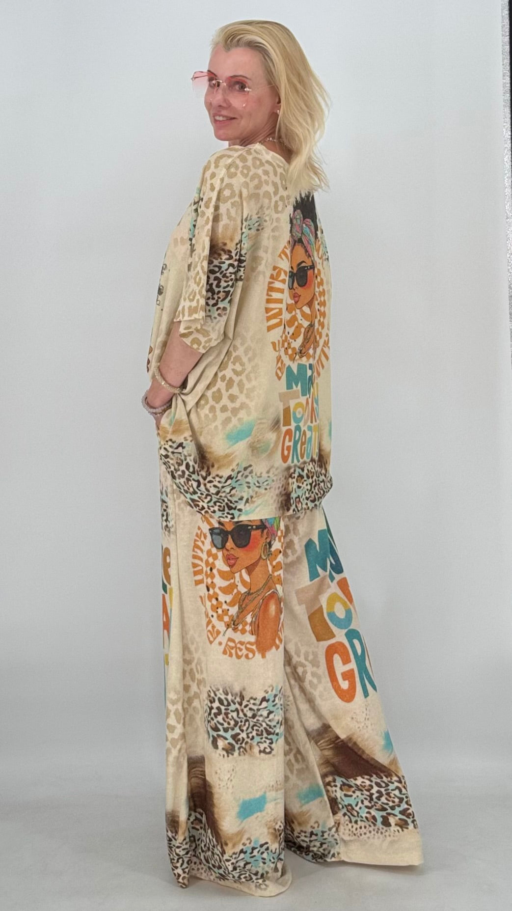 Boho "Kerry" Zweiteiler Beige
