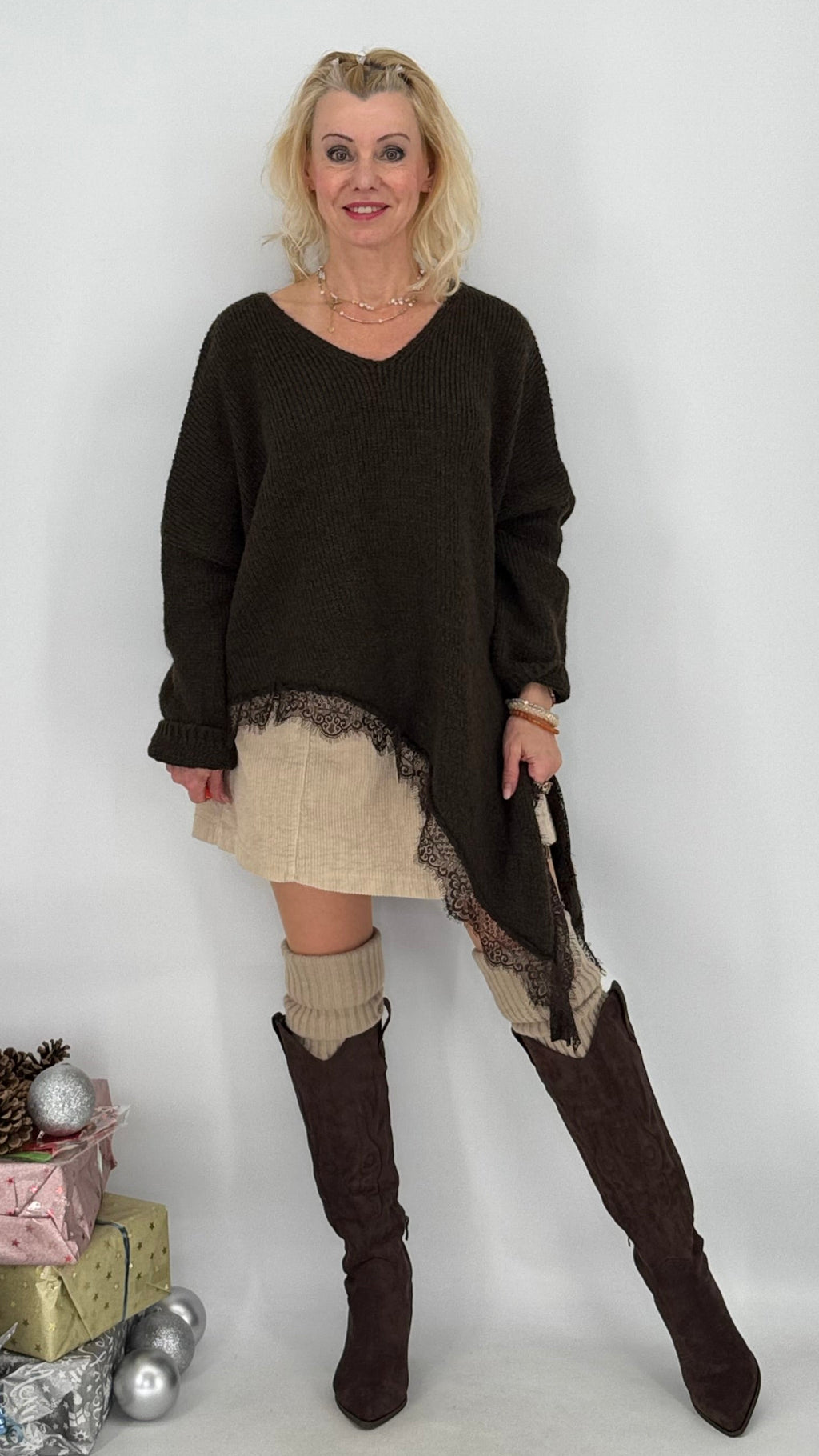 Stiefel, Cowboystiefel, schokoladenbraun, 9697A-1