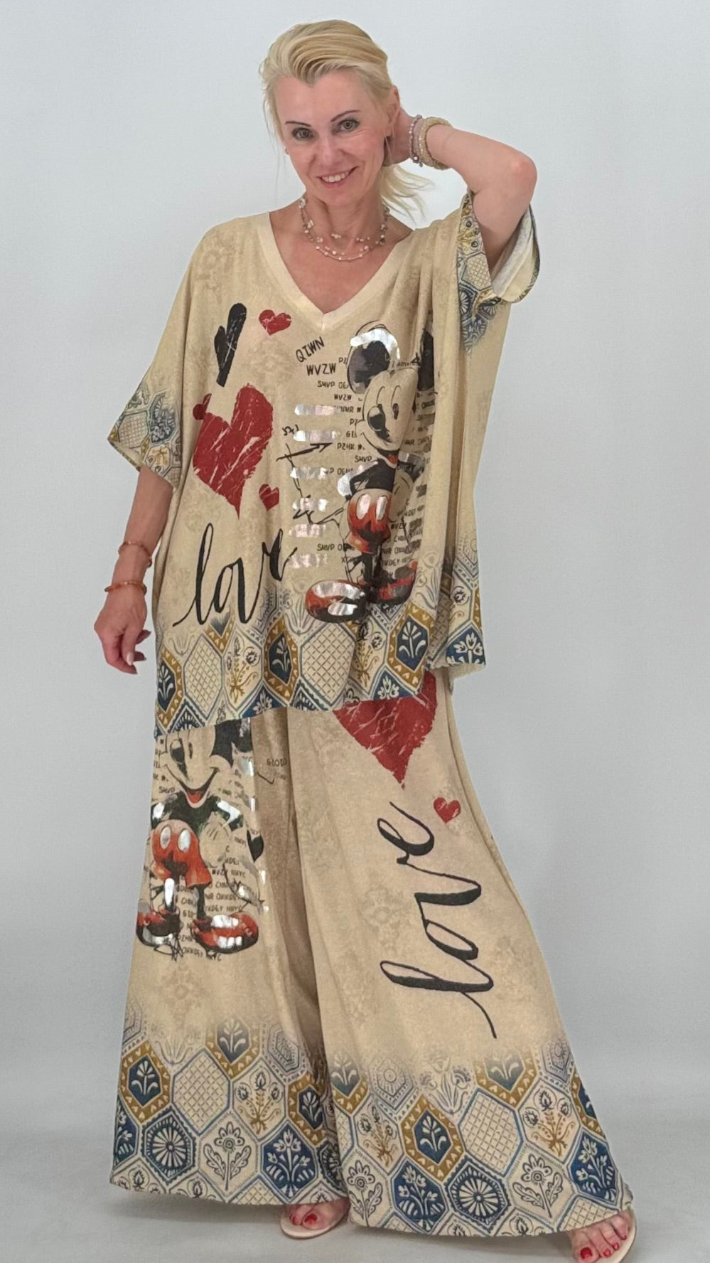 Boho "Mickey" Zweiteiler Beige