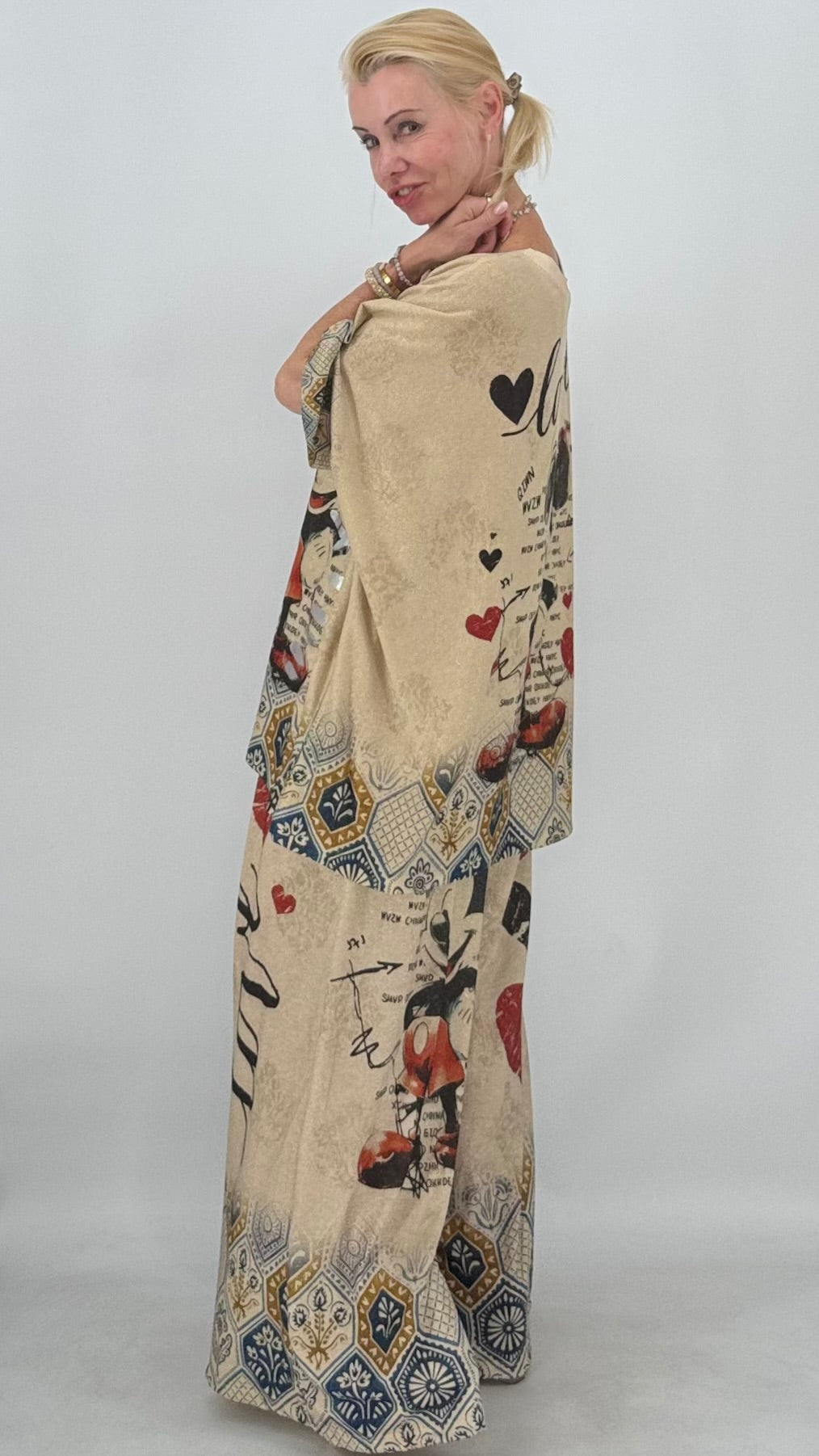 Boho "Mickey" Zweiteiler Beige