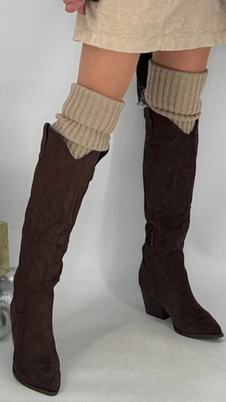 Stiefel, Cowboystiefel, schokoladenbraun, 9697A-1