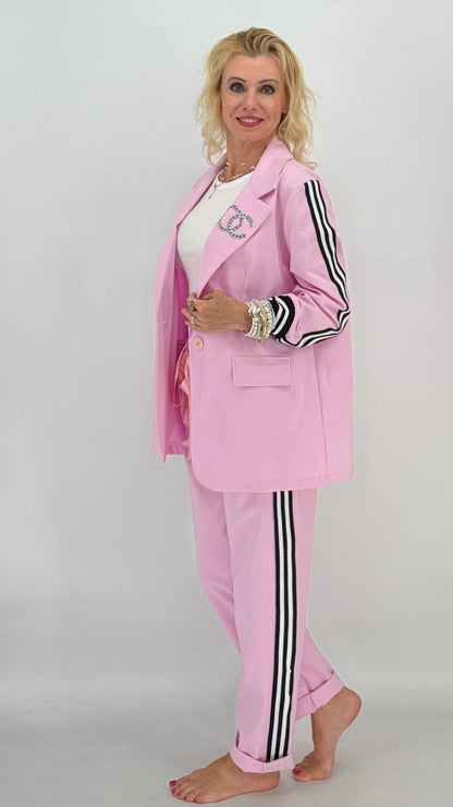 Hose mit Seitenstreifen, rosa