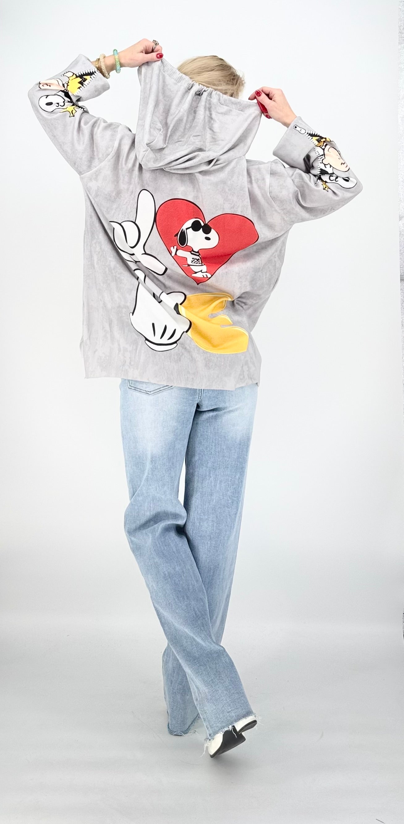 Sweatshirt mit Kapuze Snoopy "Love"