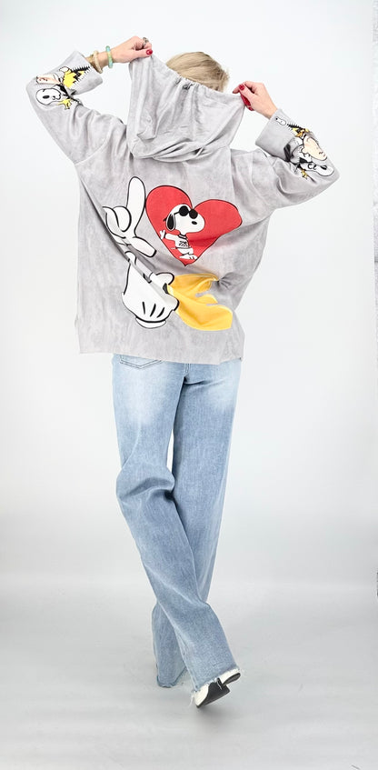 Sweatshirt mit Kapuze Snoopy "Love"