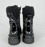 Boots Plateau Sohle mit Textil schwarz A-919