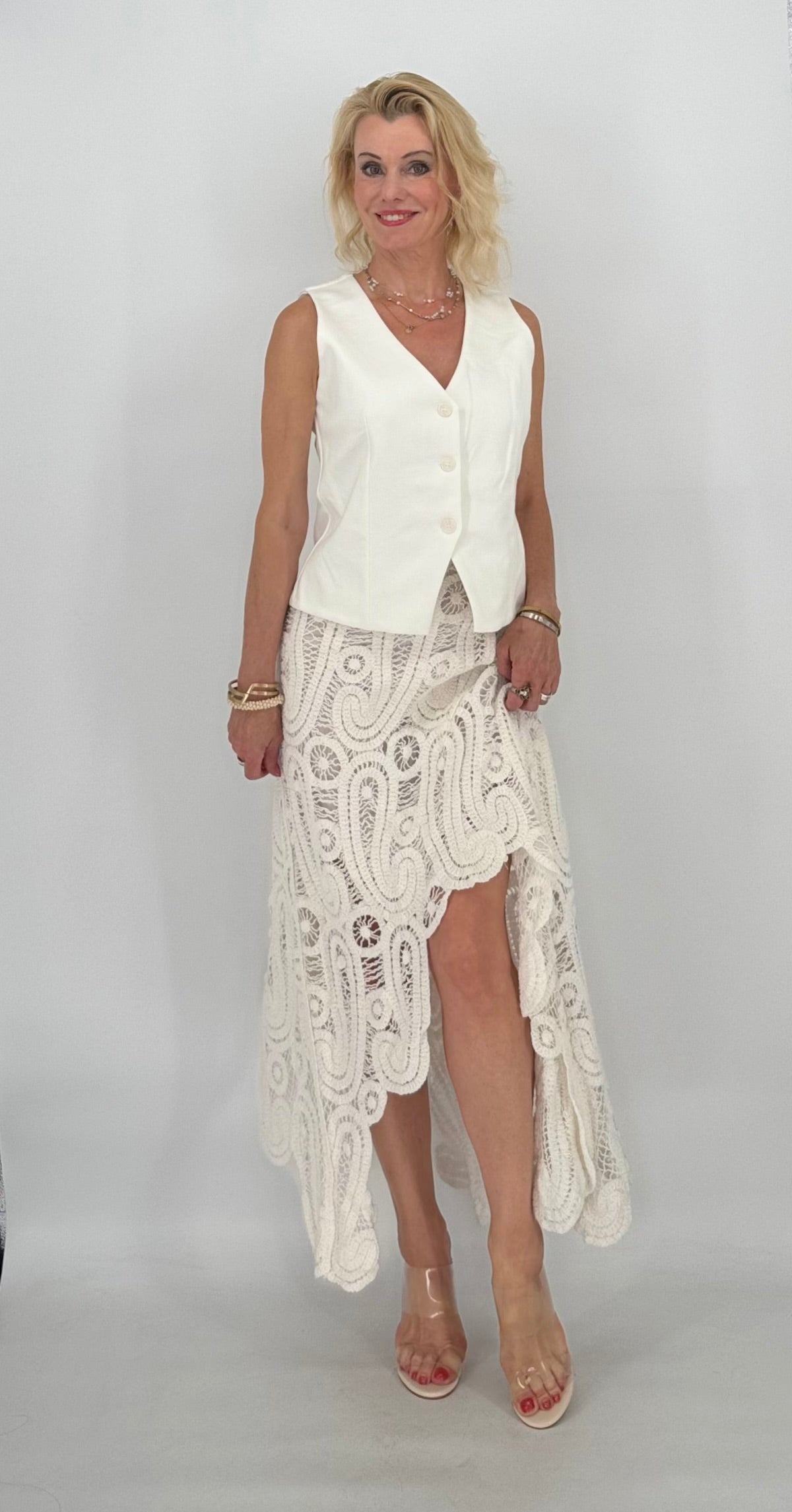 Häkelrock 100% Baumwolle, weiß