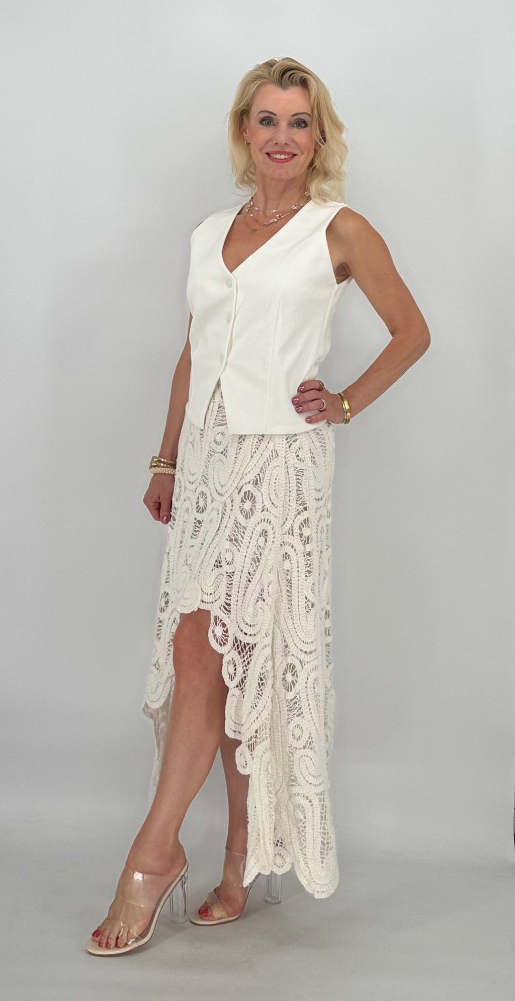 Häkelrock 100% Baumwolle, weiß