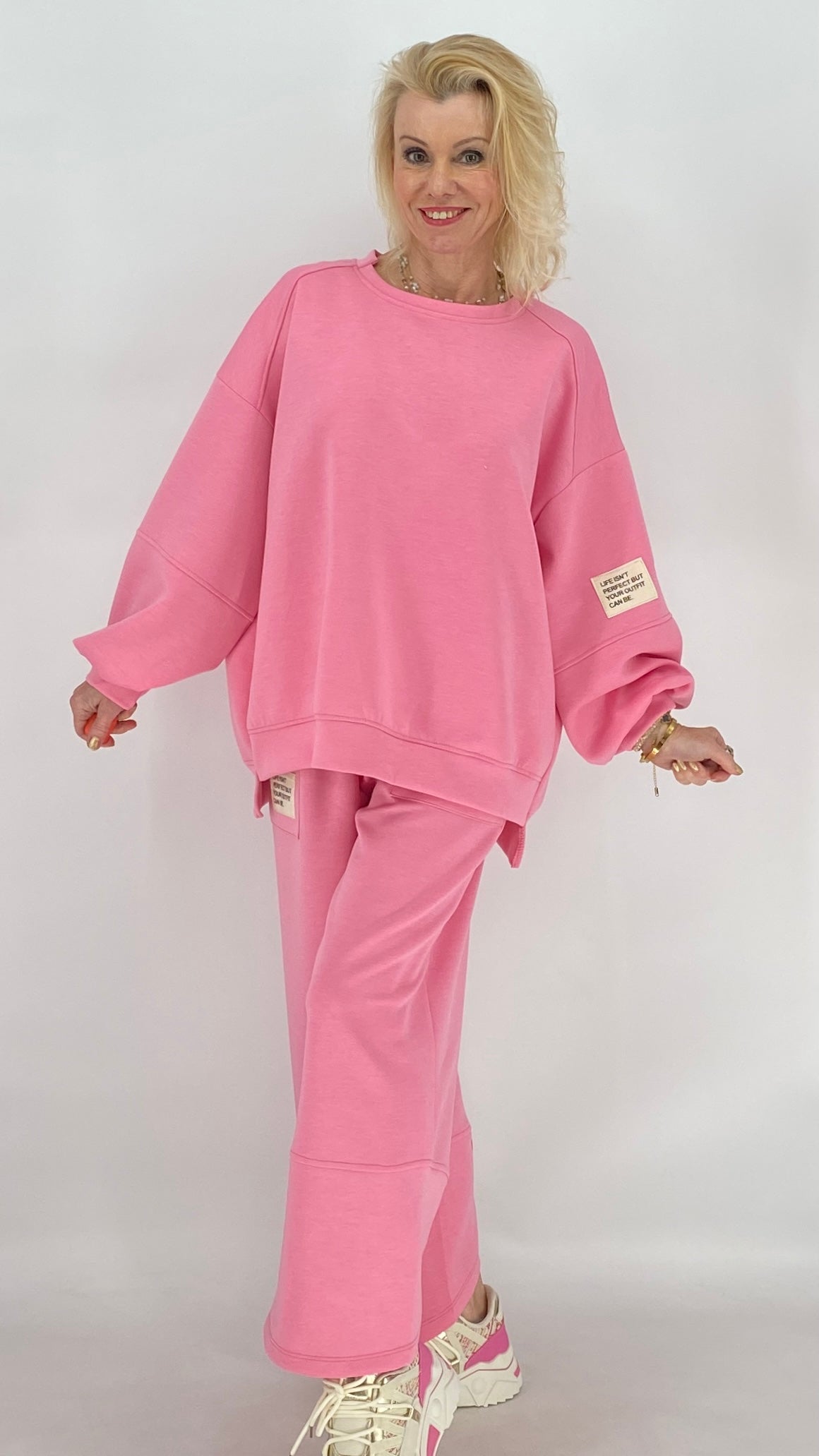 Sweatshirt, rosa, gelb, pink