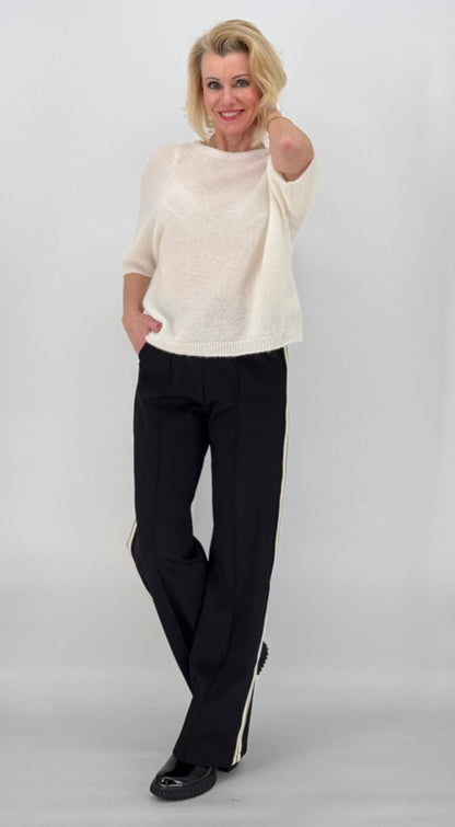 Pullover ESViViD Baby Alpaca creme kurzarm