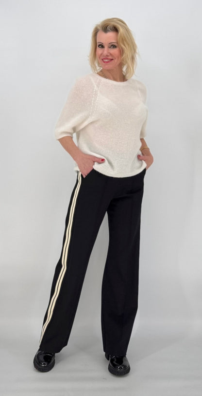 Pullover ESViViD Baby Alpaca creme kurzarm
