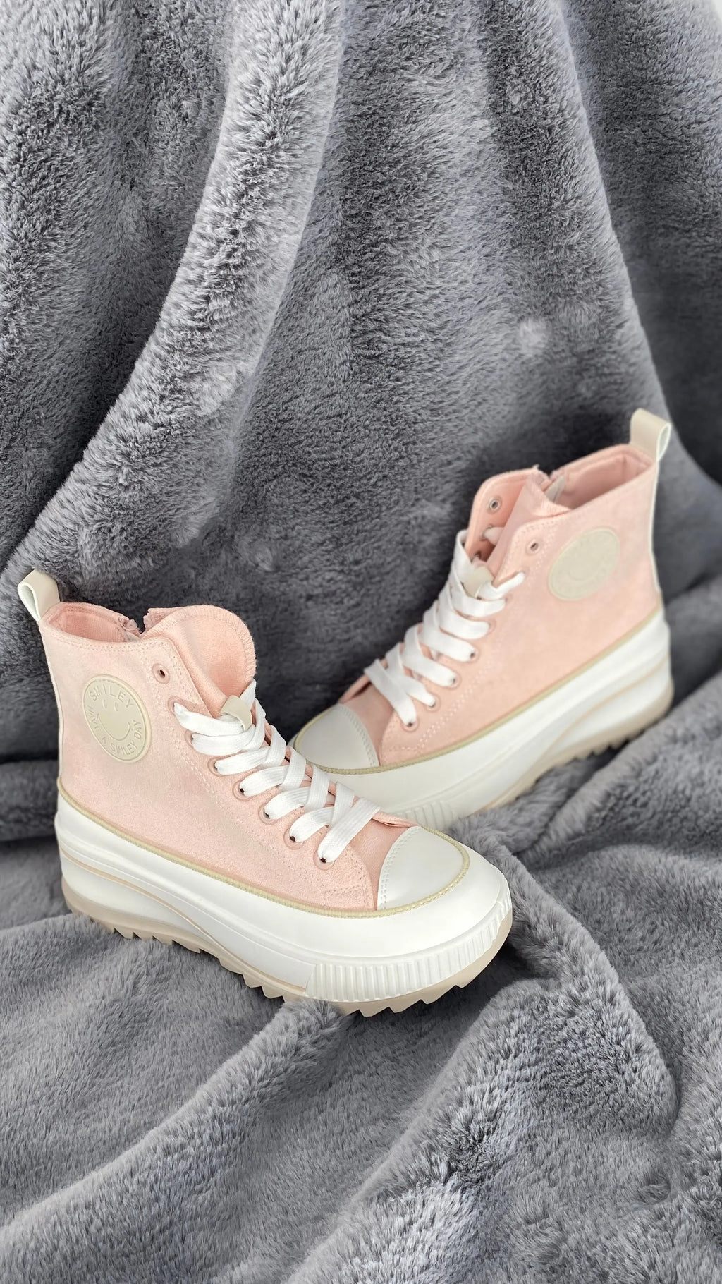 Sneaker mit Plateausohle, in zartem Rosa, 680 - By Elena FashionBy Elena Fashion