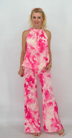 Hose , pink gebatikt