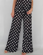 Top, schwarz mit Pünktchen