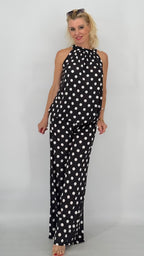 Top, schwarz mit Pünktchen