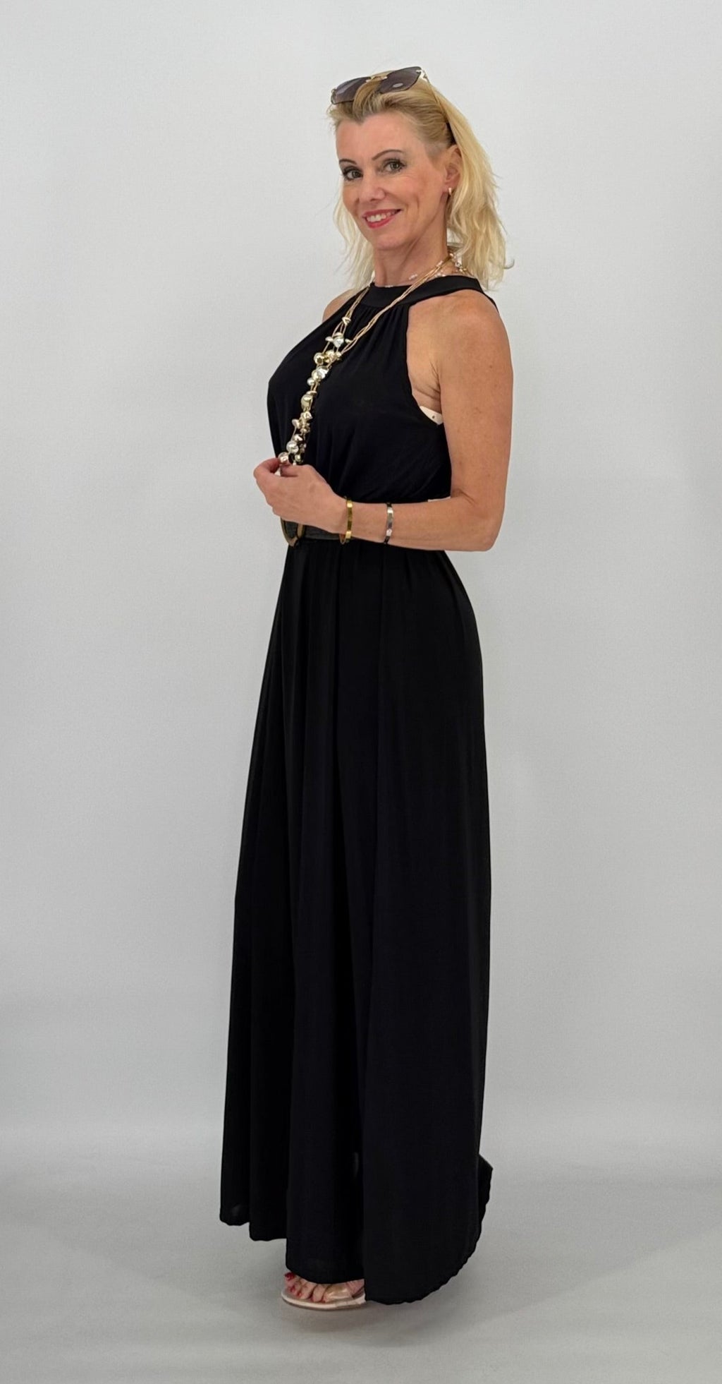 Langes Kleid , schwarz