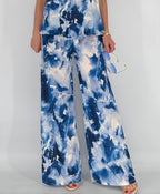 Hose, dunkelblau gebatikt