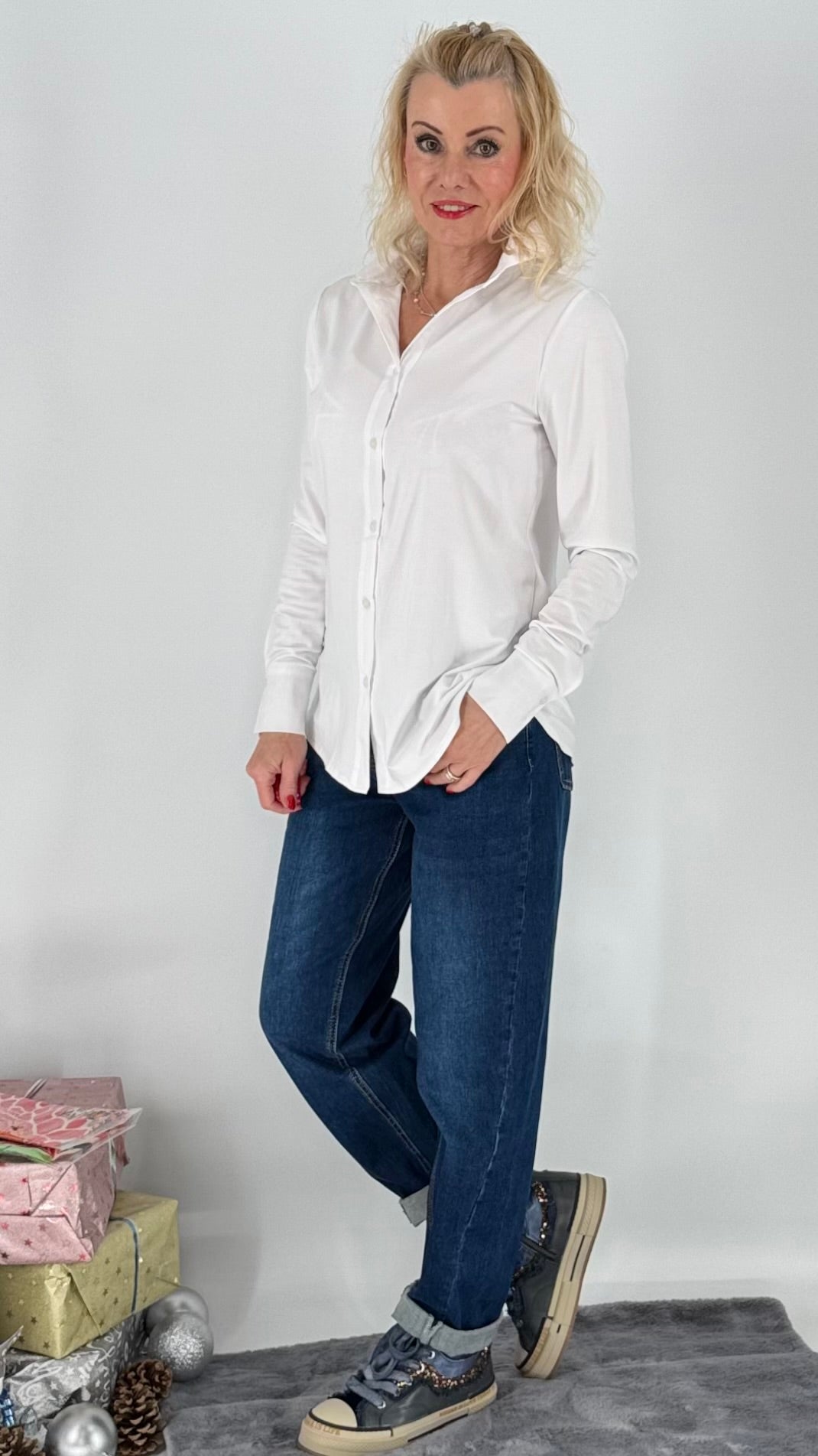 Bluse ESViViD Jersey weiß