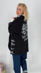 Jacke, "Sunshine", schwarz, beige, creme, rosa