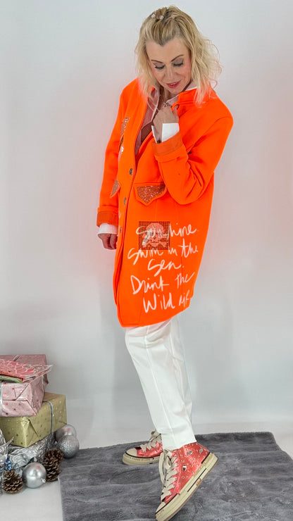 Jacke, "Sunshine-NEON", pink, grün, orange