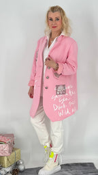 Jacke, "Sunshine", schwarz, beige, creme, rosa