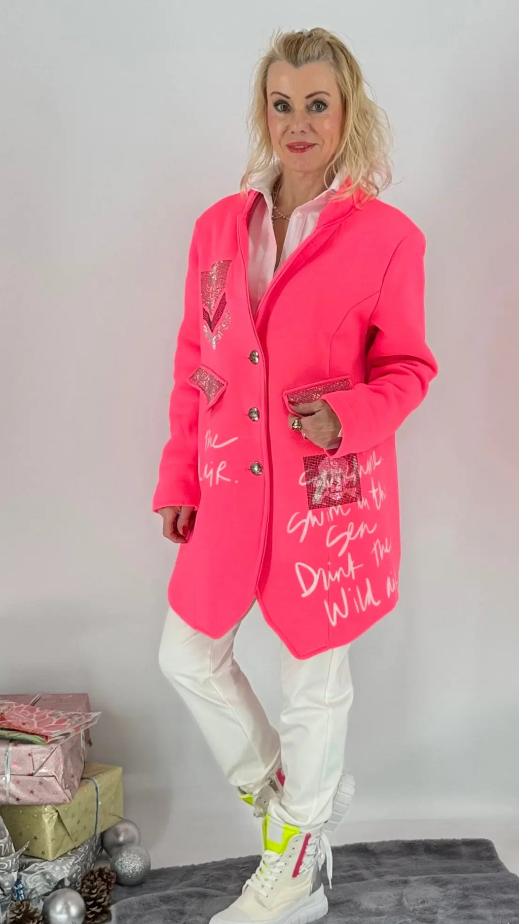 Jacke, "Sunshine - NEON", pink, grün, orange - By Elena FashionBy Elena Fashion