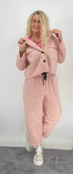 Hose Veloursleder - Optik, beige, blau, rosa - By Elena FashionBy Elena Fashion