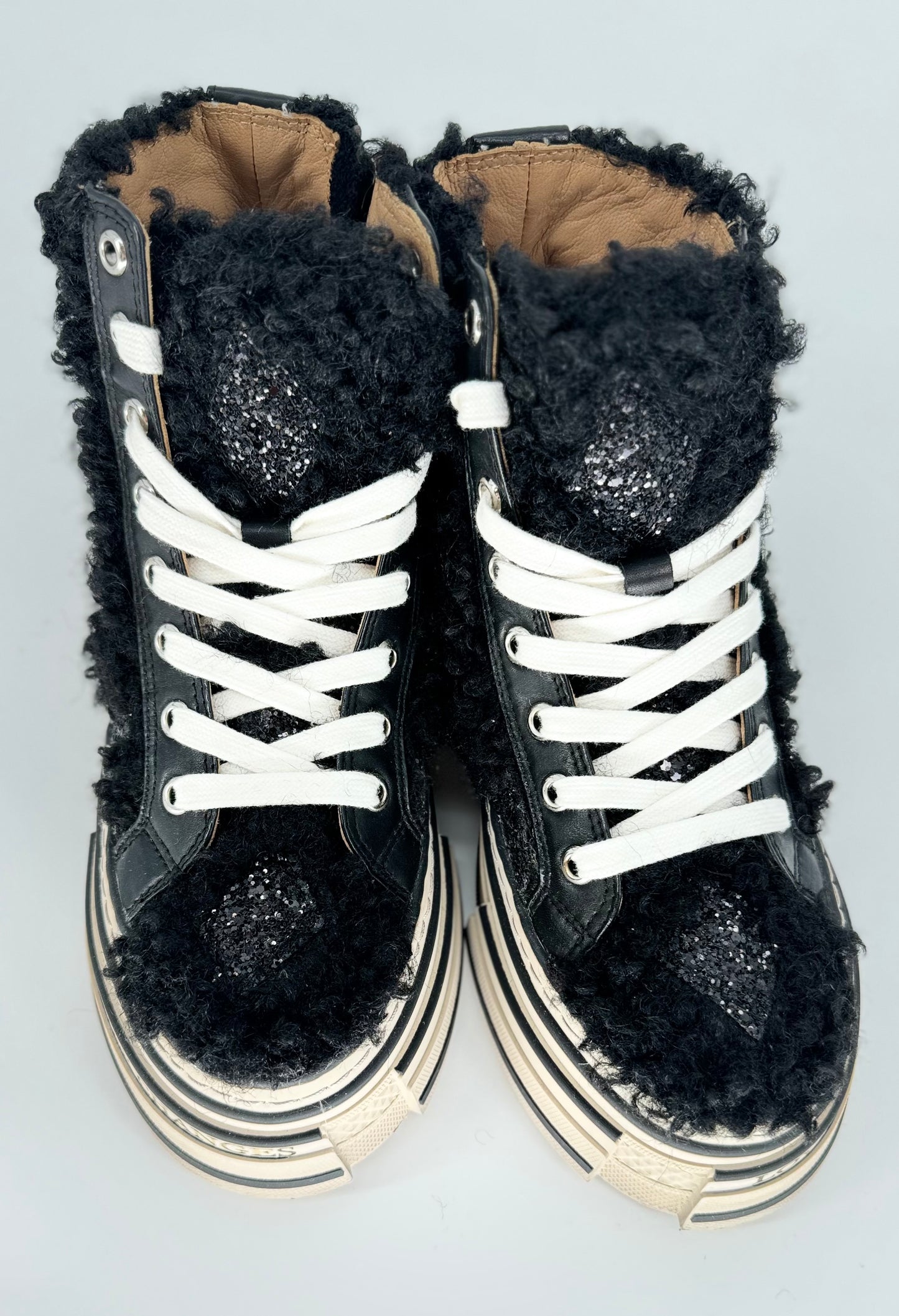 Sneaker Rebecca White Boots Fell schwarz XY58-4.V1