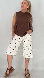 Top Neckholder, in Schwarz, Braun, Taupe