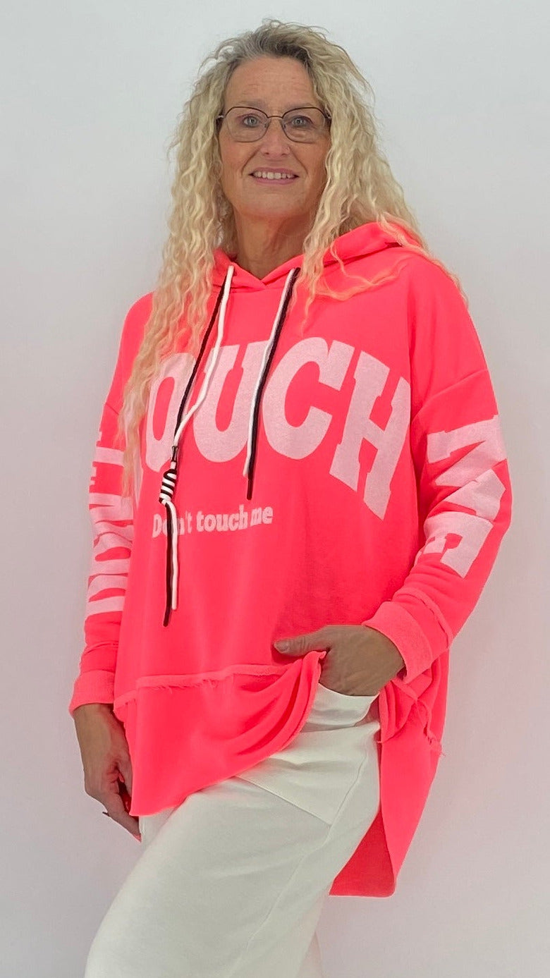 Hoodie "TOUCH" in rosa, pink, beige