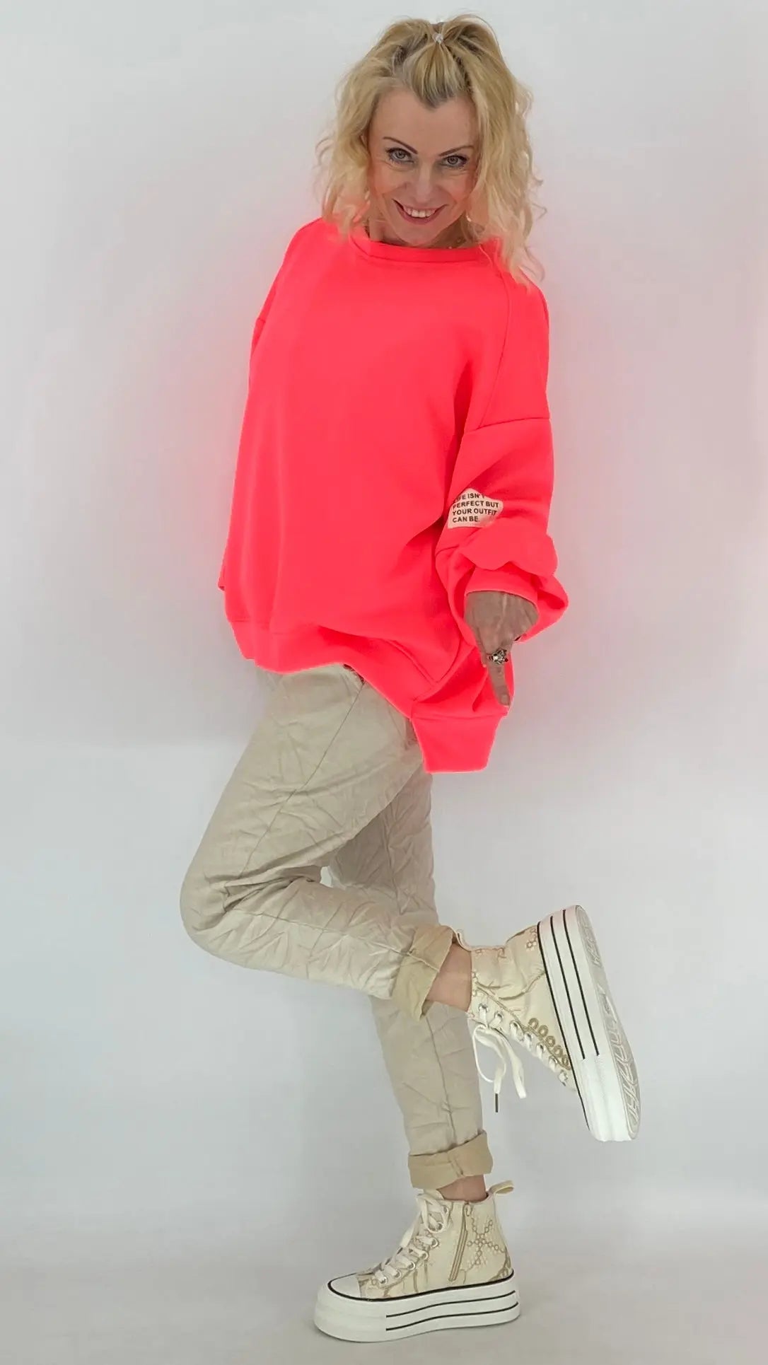 Sneaker mit Plateausohle, beige 8 - 140 - By Elena FashionBy Elena Fashion