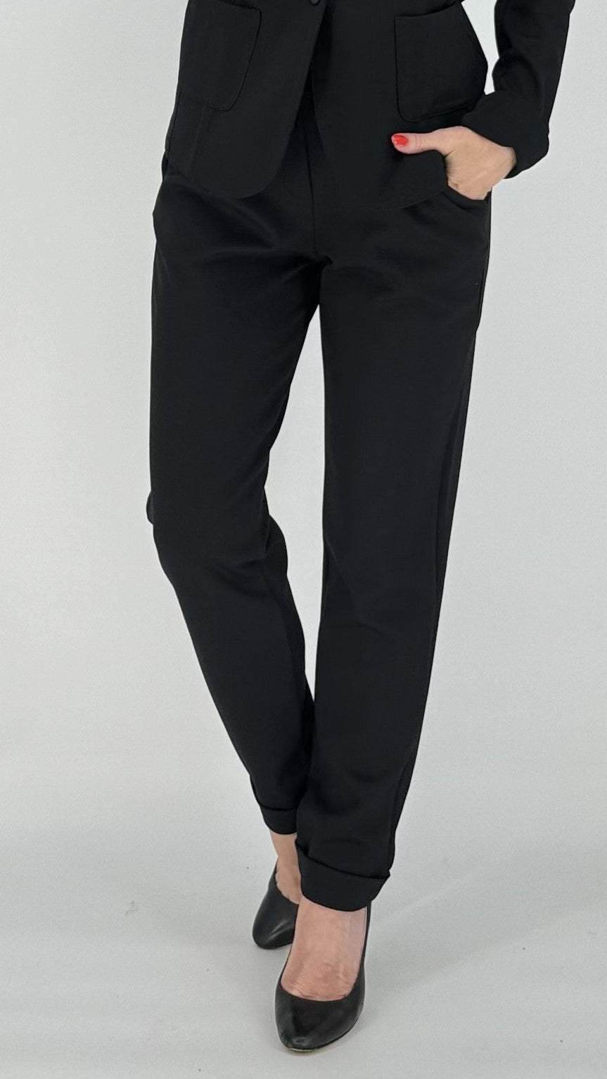 Hose ESViViD mit Umschlag, schwarz