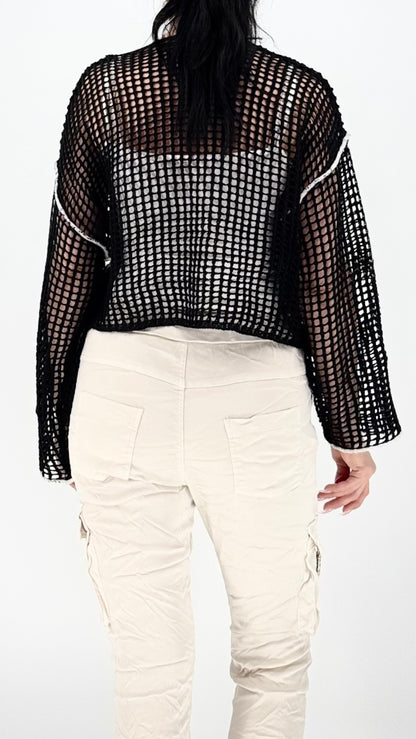 Netz Shirt schwarz