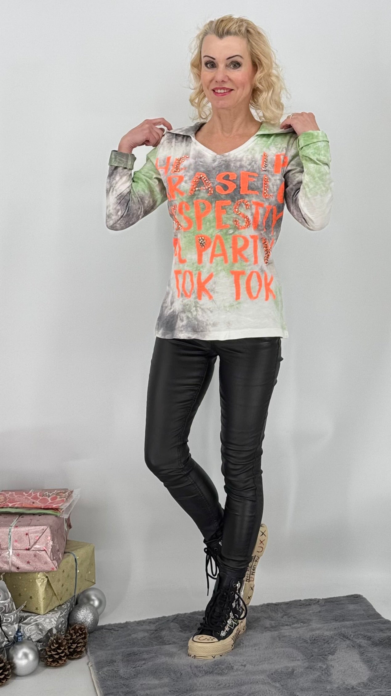 Langarmshirt "TOK TOK" mit Kapuze