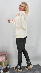 Sweatshirt mit raffiniertem Netzdesign, weiß