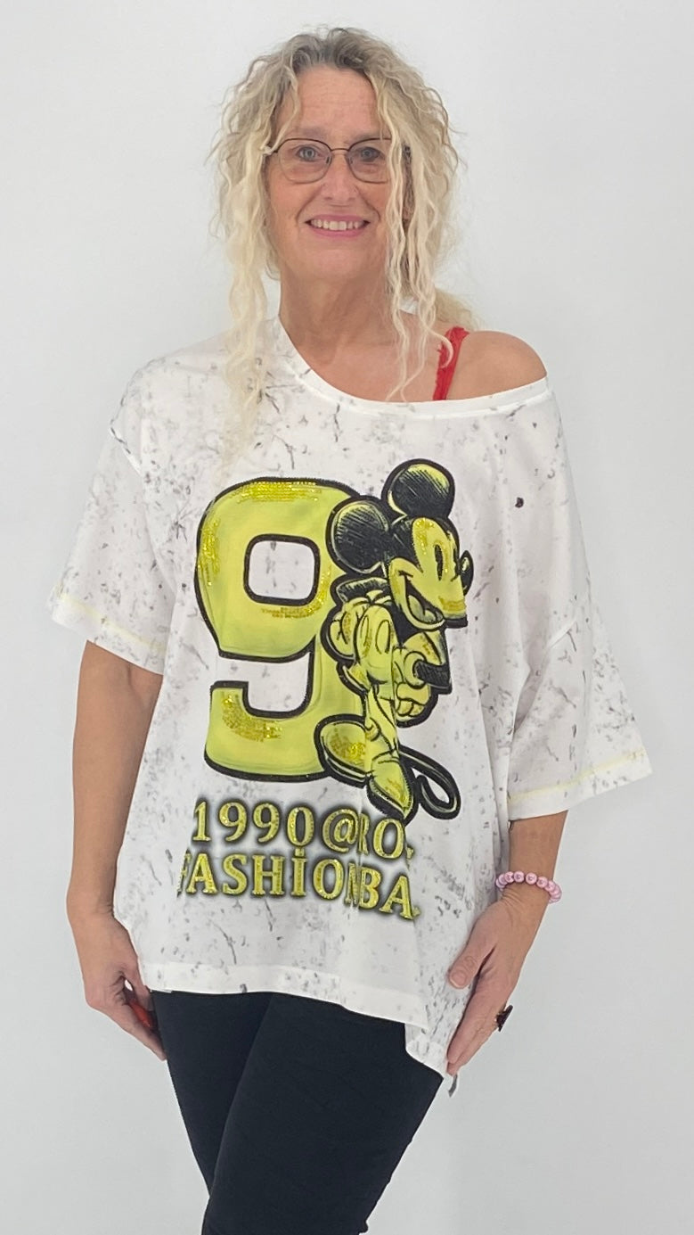 T-Shirt "Mickey-9", weiß