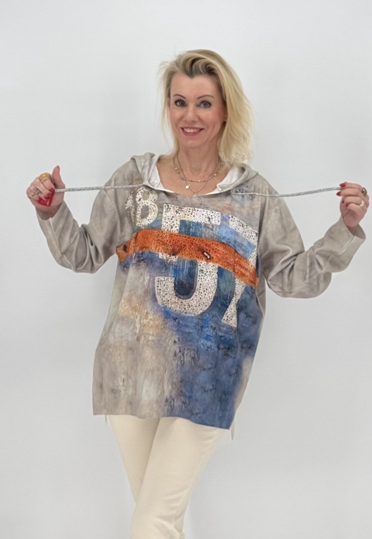 Sweatshirt mit Kapuze "1857"