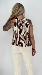 Neckholder-Top "Marmor Print"