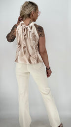Neckholder-Top "Marmor Print"