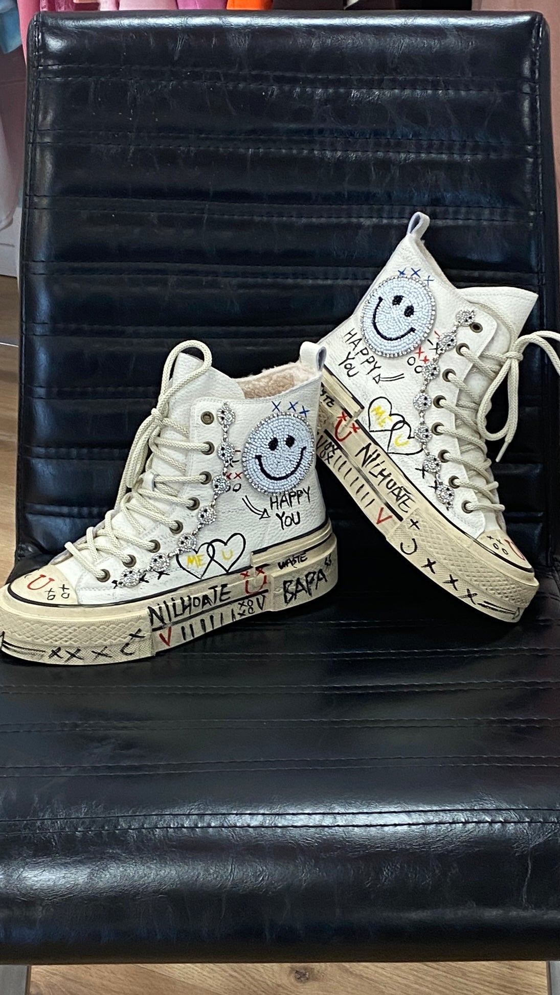 Sneaker NAN-KU DFD-02P-M mit Fell, weiß