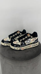 Sneaker NAN - KU "Smiley", beige, schwarz - By Elena FashionBy Elena Fashion