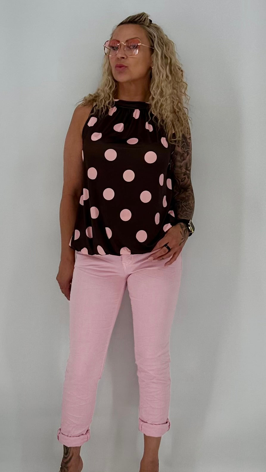 Neckholder-Top "Pünktchen" in 3 Farben